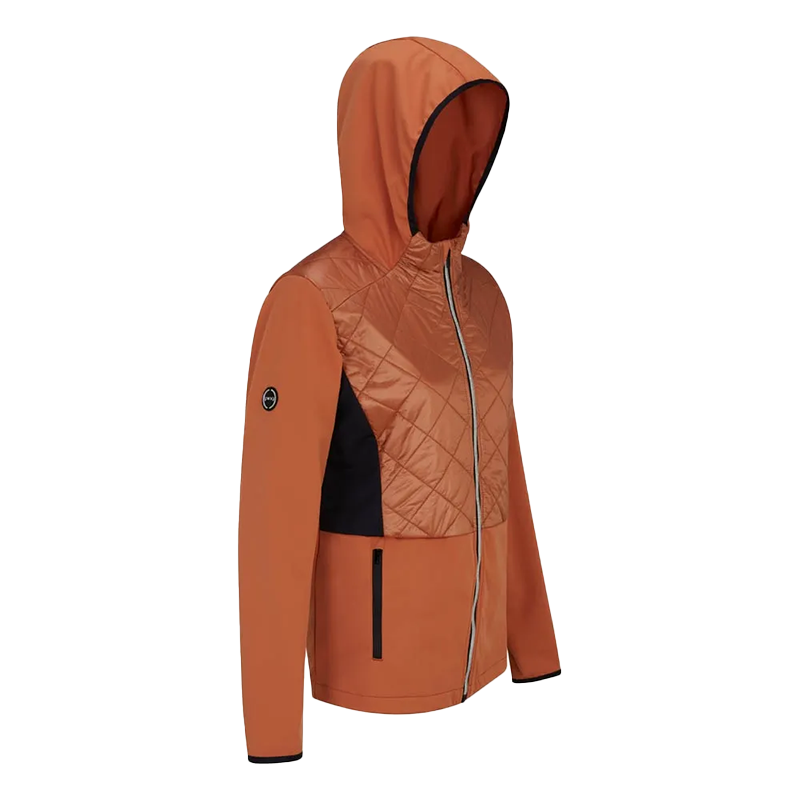 Gem Ladies Hybrid Hooded Jacket - Auburn/Black