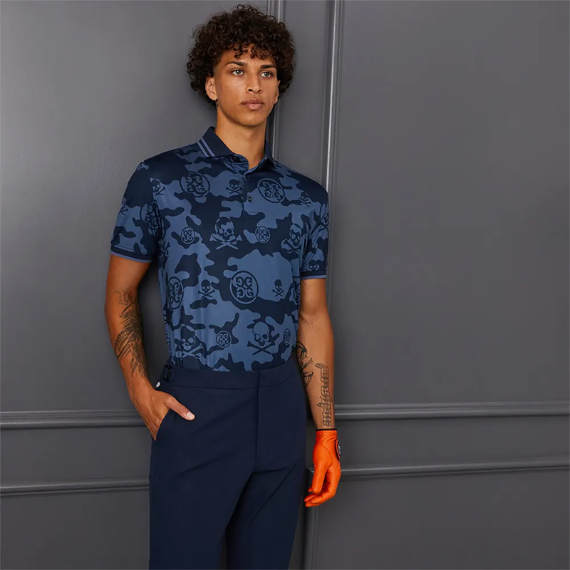 Exploded Icon Camo Polo Twilight