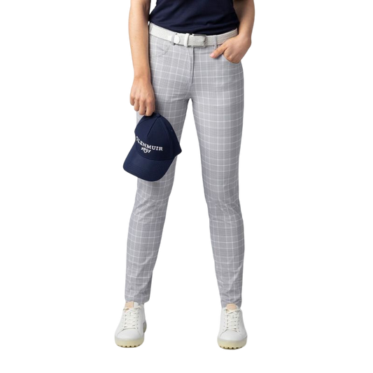 Ladies Lightweight Stretch Performance Golf Trousers – Light Grey/White