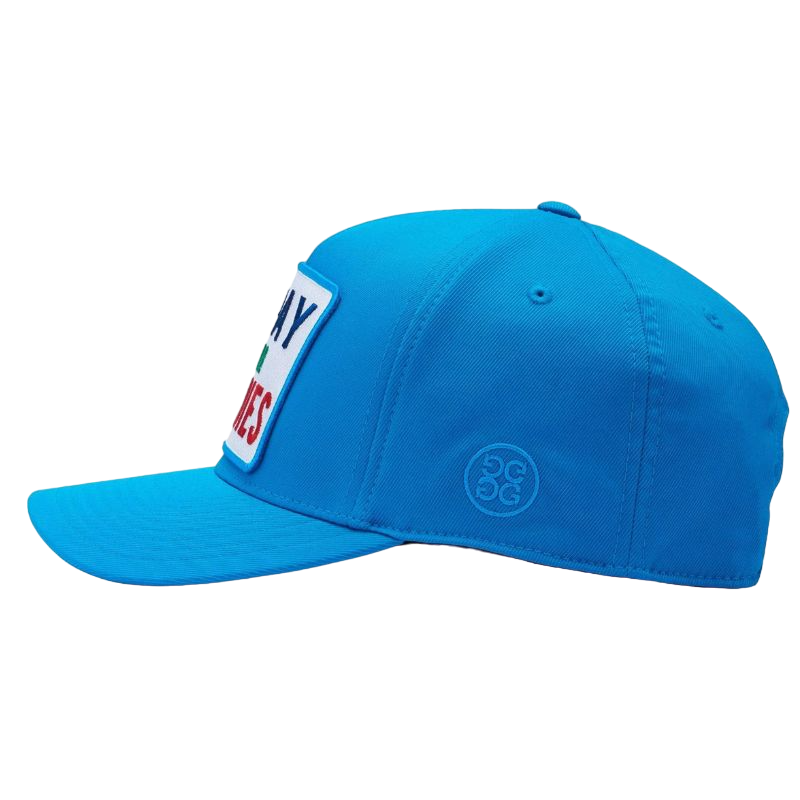 G/FORE Pray For Bridies Stretch Twill Snapback Golf Hat - Ibiza Blue