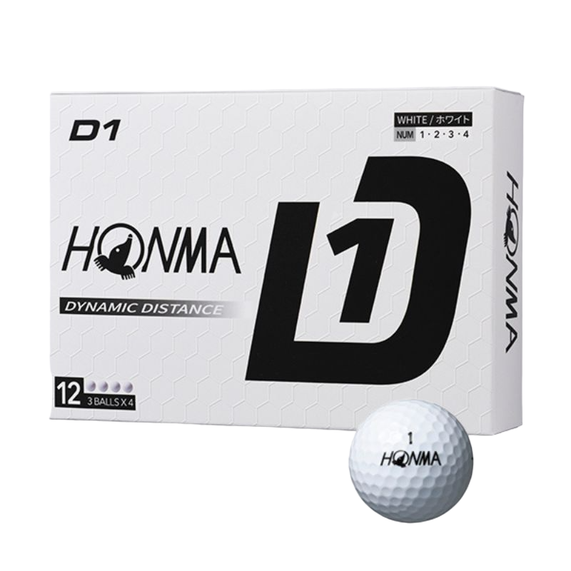 HONMA Golf Balls D1 2024 (1 Dozen) - White