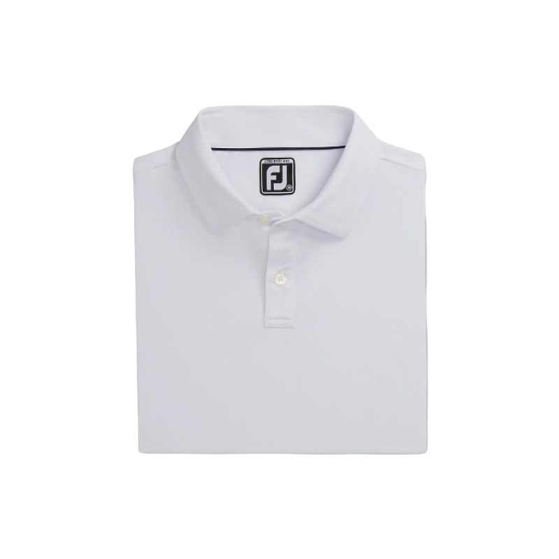 Solid Lisle Self Collar - White