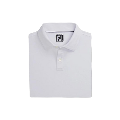 Solid Lisle Self Collar - White