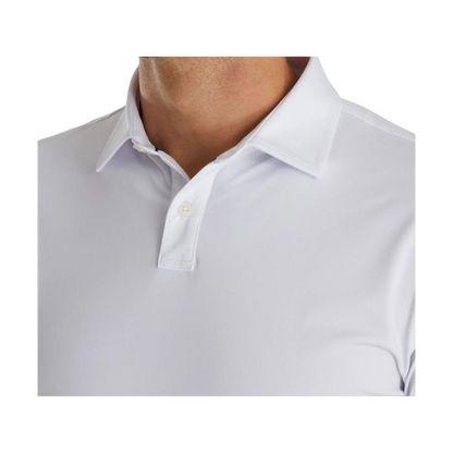 Solid Lisle Self Collar - White