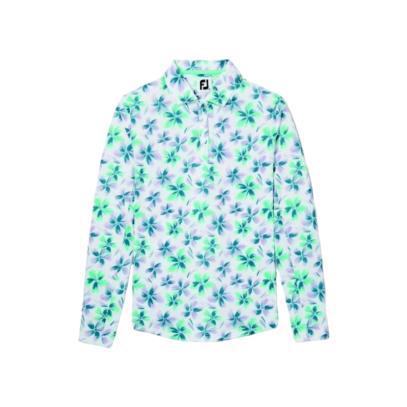 Long Sleeve Floral Sun Protection Shirt - Lavender/Mint/Teal