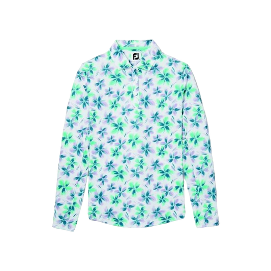 Long Sleeve Floral Sun Protection Shirt - Lavender/Mint/Teal