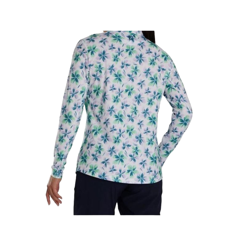 Long Sleeve Floral Sun Protection Shirt - Lavender/Mint/Teal