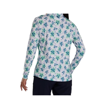 Long Sleeve Floral Sun Protection Shirt - Lavender/Mint/Teal