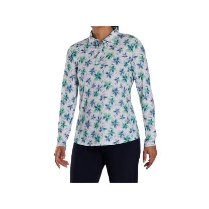 Long Sleeve Floral Sun Protection Shirt - Lavender/Mint/Teal