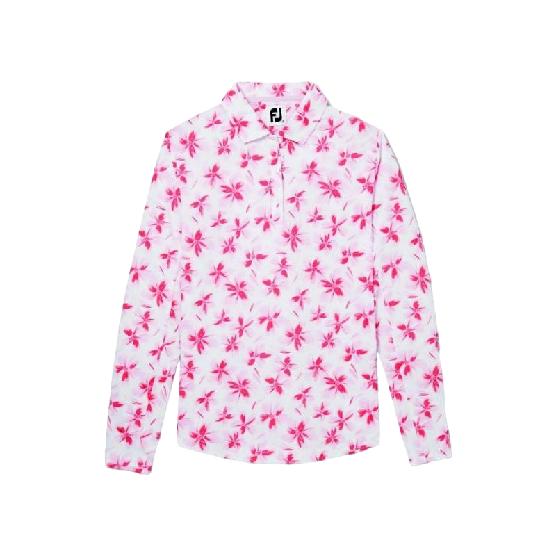 Long Sleeve Floral Sun Protection Shirt - Pink/Red