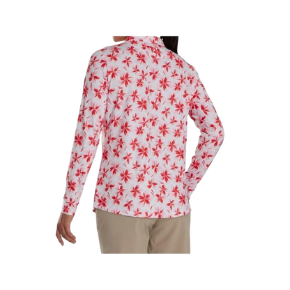 Long Sleeve Floral Sun Protection Shirt - Pink/Red