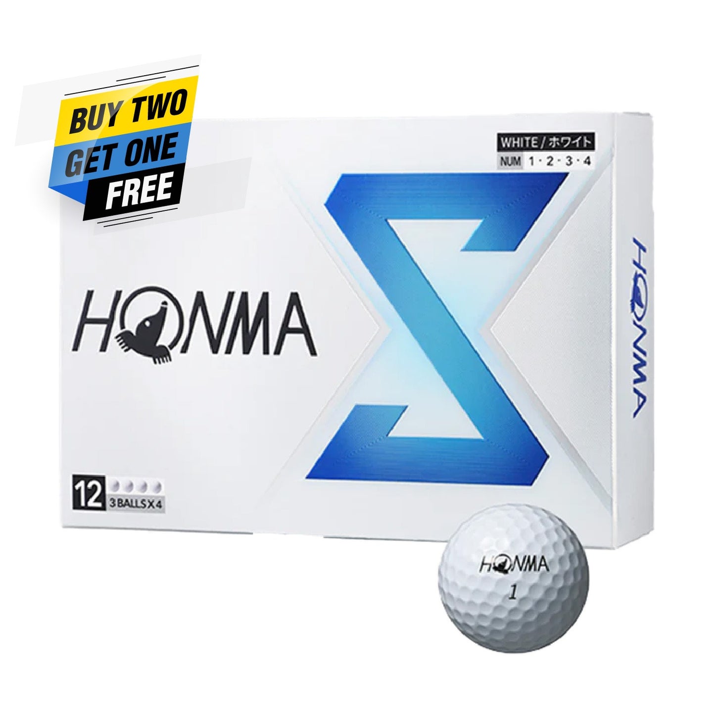 HONMA Golf Balls TW-S 2024 (1 Dozen) - White