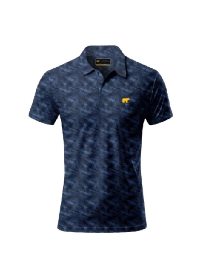 Jack Nicklaus Golf Polo - Jigsaw Blue Print