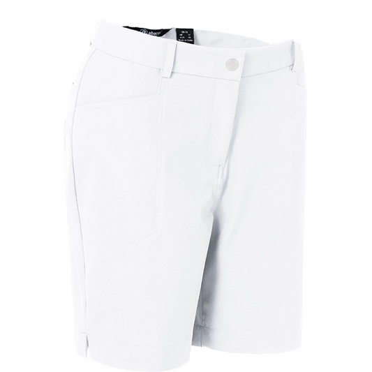 Lds Grace High Waist Shorts 45cm - White