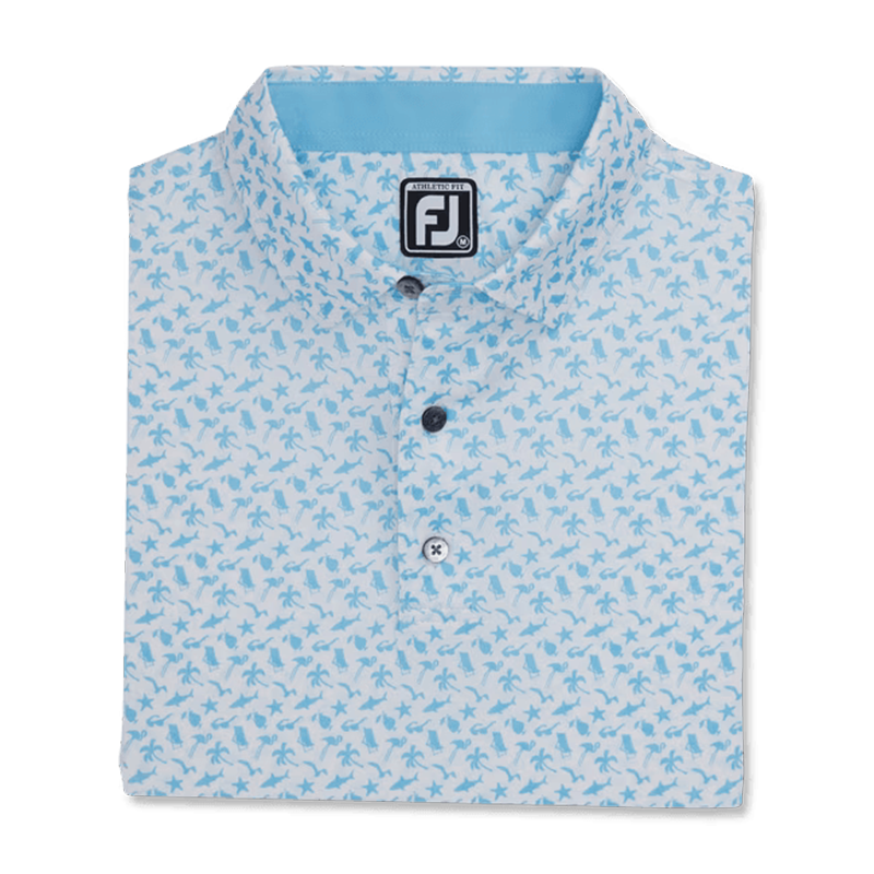 Lisle Beach Print Self Collar Shirt