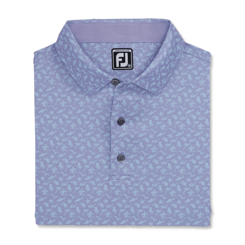 Lisle Beach Print Self Collar Shirt