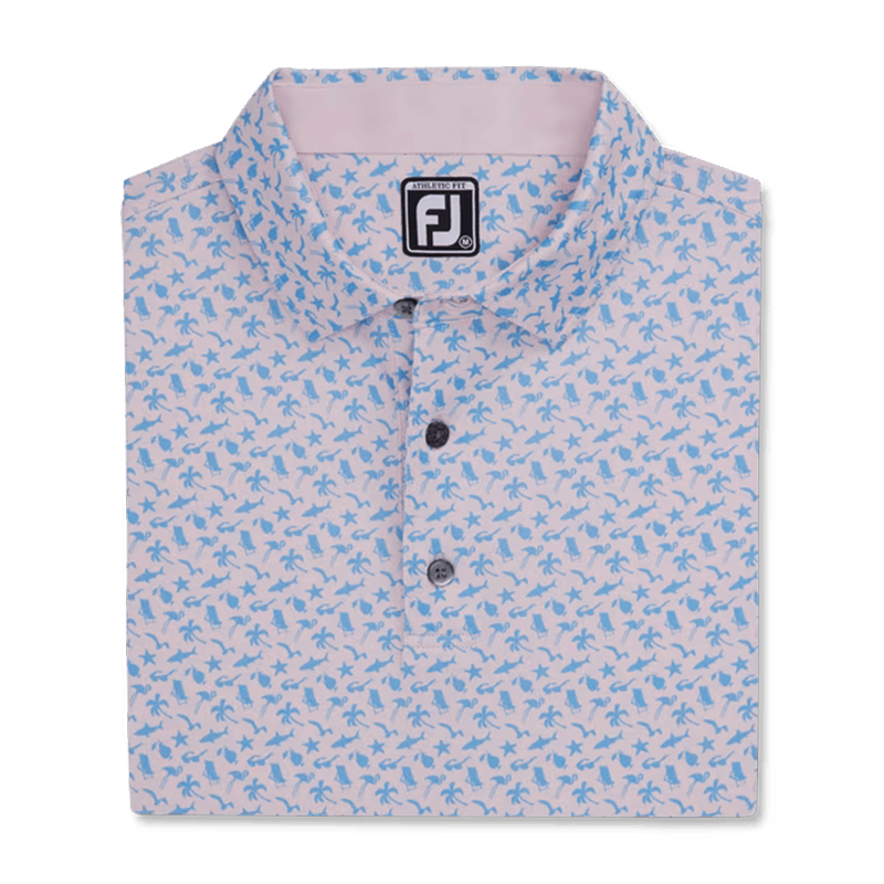 Lisle Beach Print Self Collar Shirt