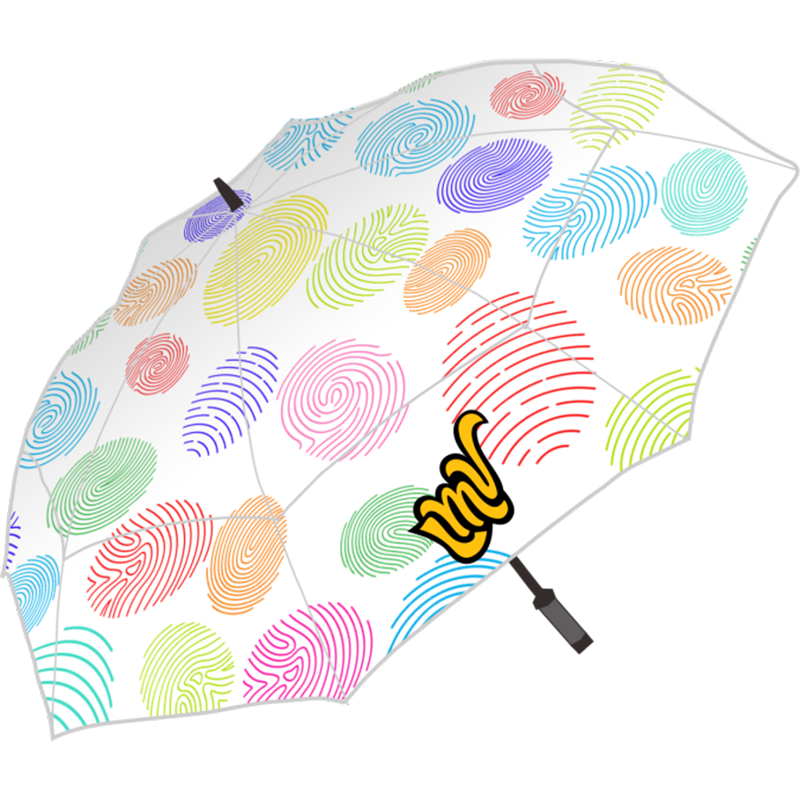 LMV Double Canopy Umbrella 60''  Finger Print Ivory