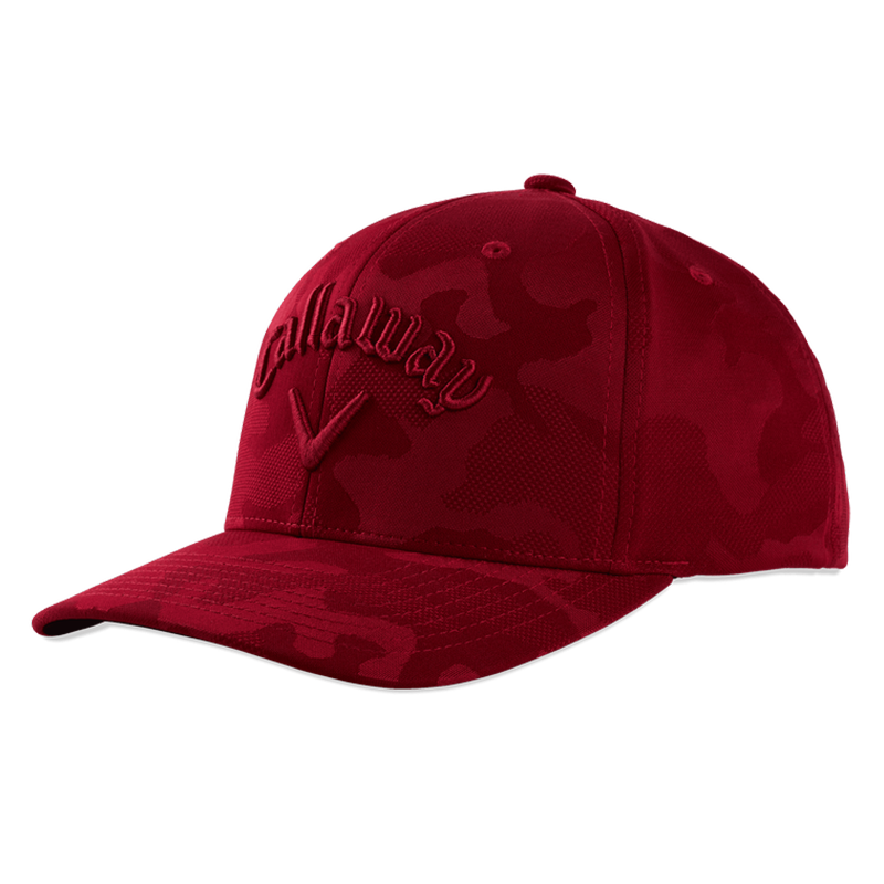 Callaway Camo Snapback Adjustable Cap - Red