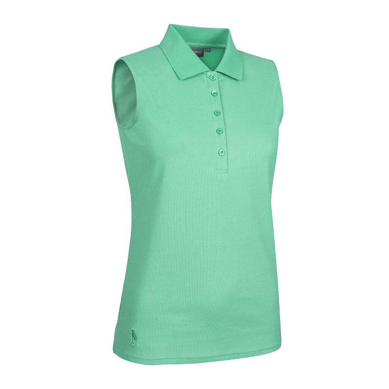 Jenna Ladies Sleeveless Performance Pique Golf Polo Shirt - Marine Green